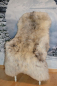 Preview: Öko Lammfell Gigant Silber Creme getupft 145 cm